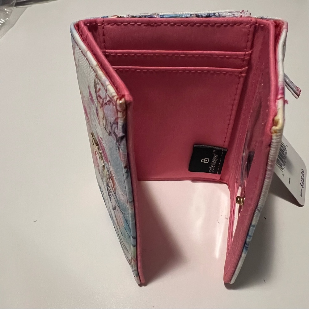 Mundi Pink and Blue Floral Tri-Fold Wallet - Picture 5 of 8